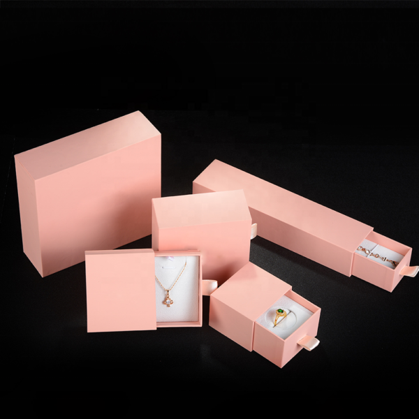 Wholesale Customized Package Jewelry Box Kraft Paper Gift Box Sliding Drawer Box