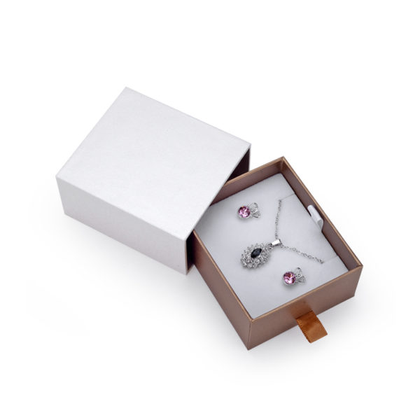 Wholesale Customized Package Jewelry Box Kraft Paper Gift Box Sliding Drawer Box