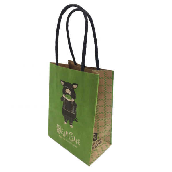 eco-friendly jewelry gift paper bag shopping cute kraft paper bag