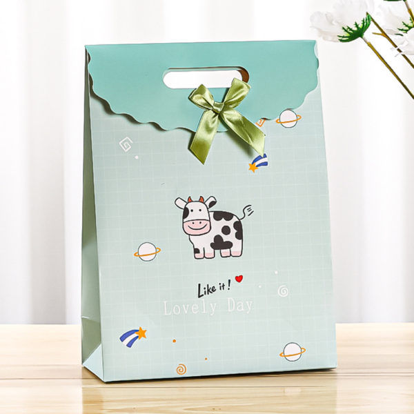 eco-friendly jewelry gift paper bag shopping cute art paper bag die cut handle