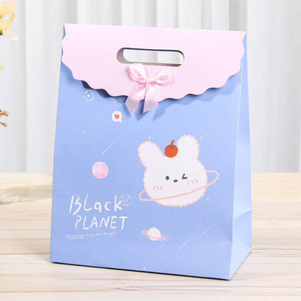 eco-friendly jewelry gift paper bag shopping fancy color printing paper bag die cut handle