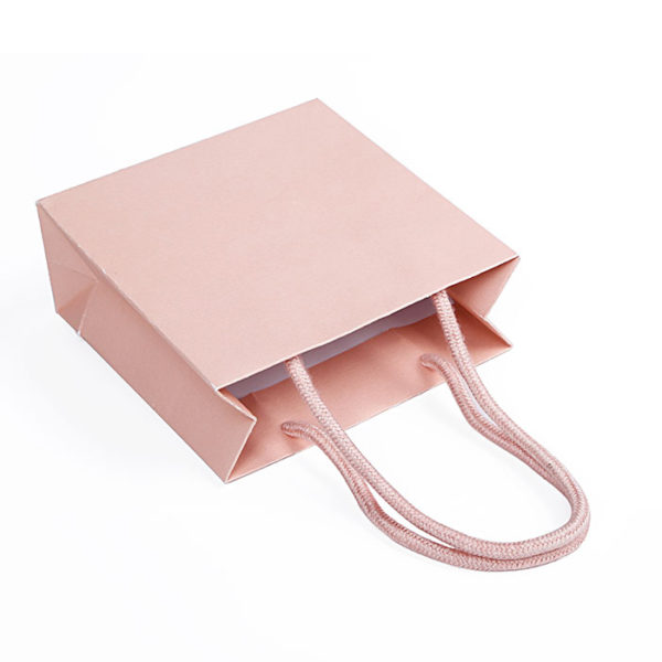 eco-friendly jewelry gift paper bag shopping luxury paper bag embeded rope