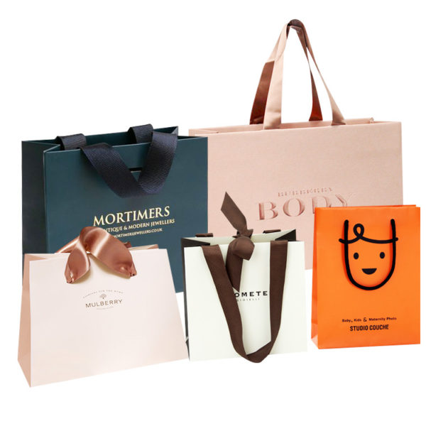 eco-friendly jewelry gift paper bag shopping luxury paper bag PP handle