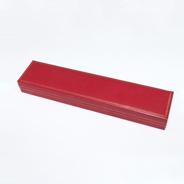 high quality red leather paper plastic black jewelry box for ring bangle pendant bracelet gold foil