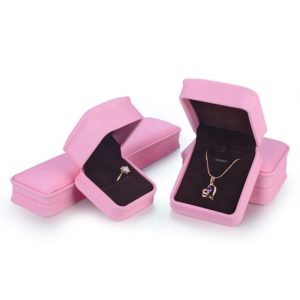 leather paper plastic bevel jewelry box for ring bangle pendant bracelet necklace