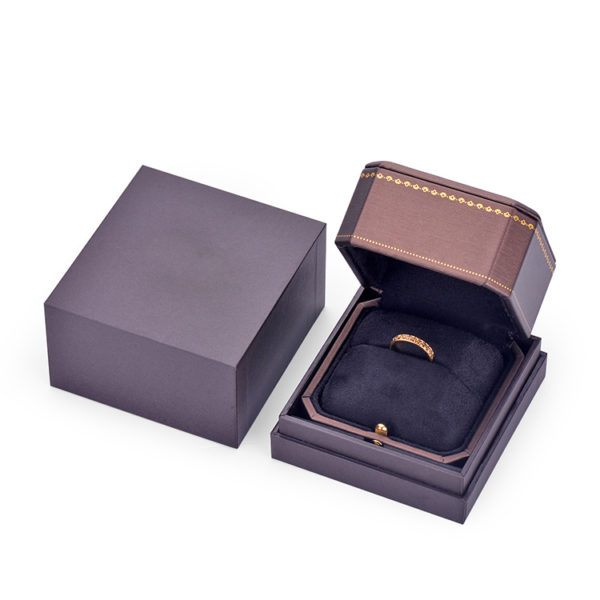 famous pu leather paper plastic polygon jewelry box for ring bangle pendant bracelet necklace