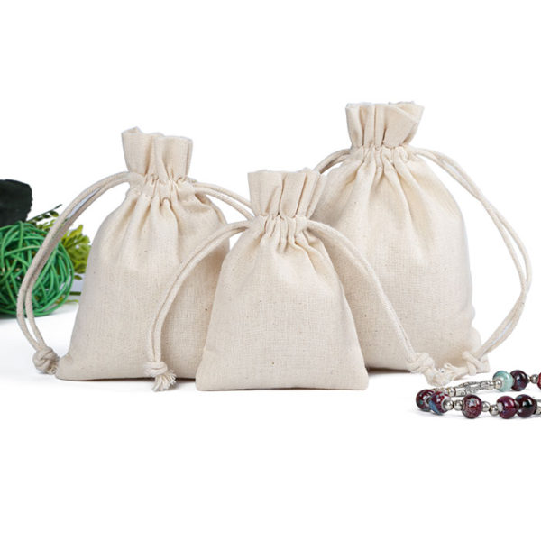 waxed rope cottton jewelry pouch gift packaging