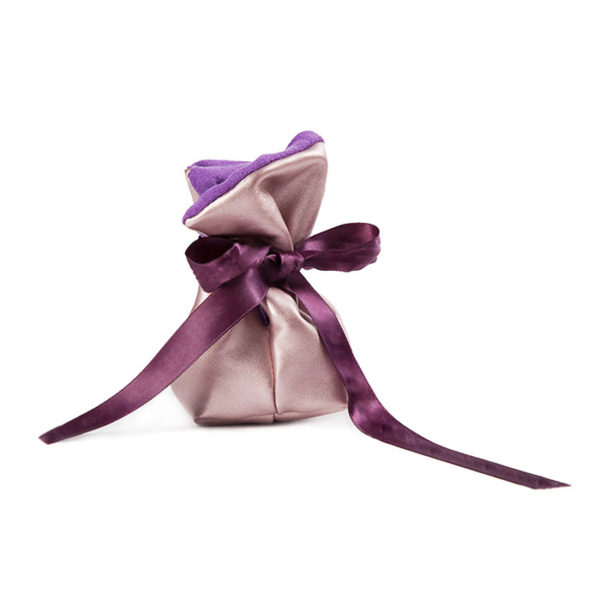 ribbon bow pu leather jewelry pouch gift packaging