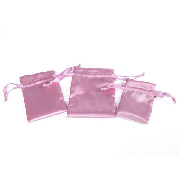 ribbon drawstring rope satin jewelry pouch silk bag gift packaging